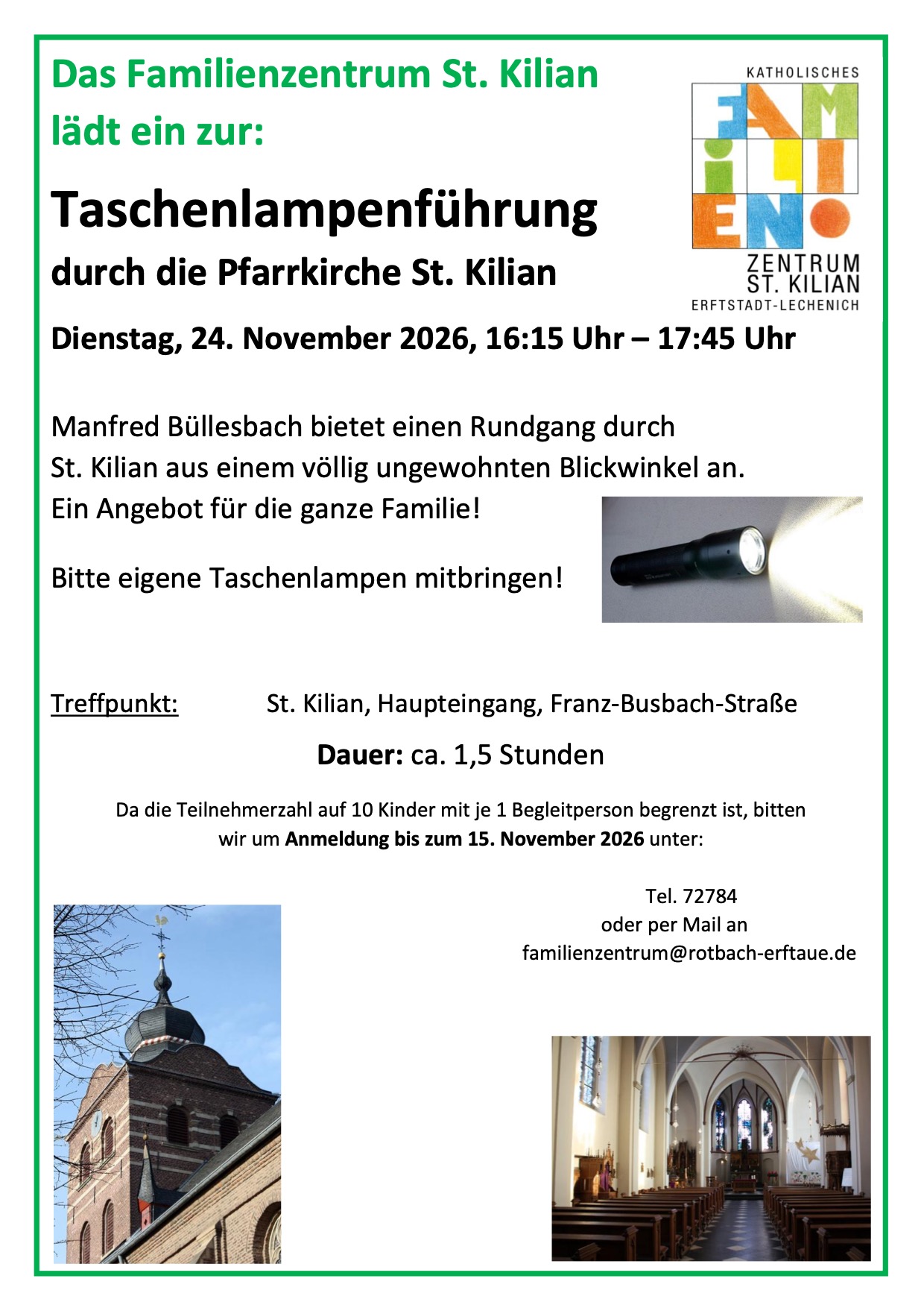 Taschenlampenführung Plakat 2026 Taschenlampenführung Plakat 2026
