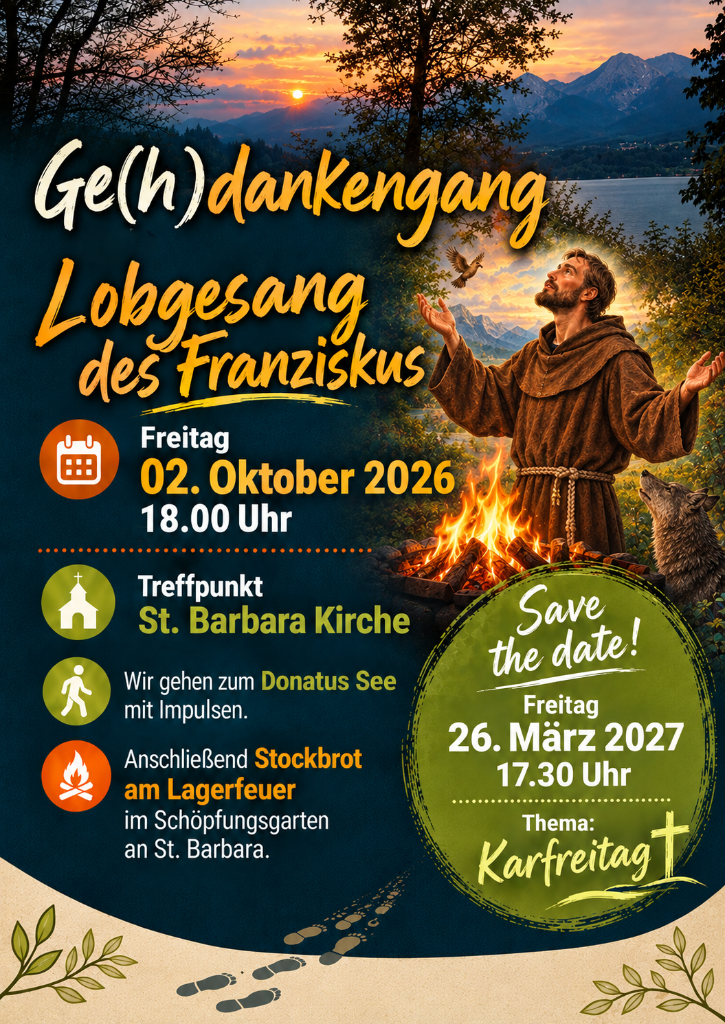 2026-10-02_Ge(h)dankengang Plakat Lobgesang des Franziskus 2026-10-02_Ge(h)dankengang Plakat Lobgesang des Franziskus