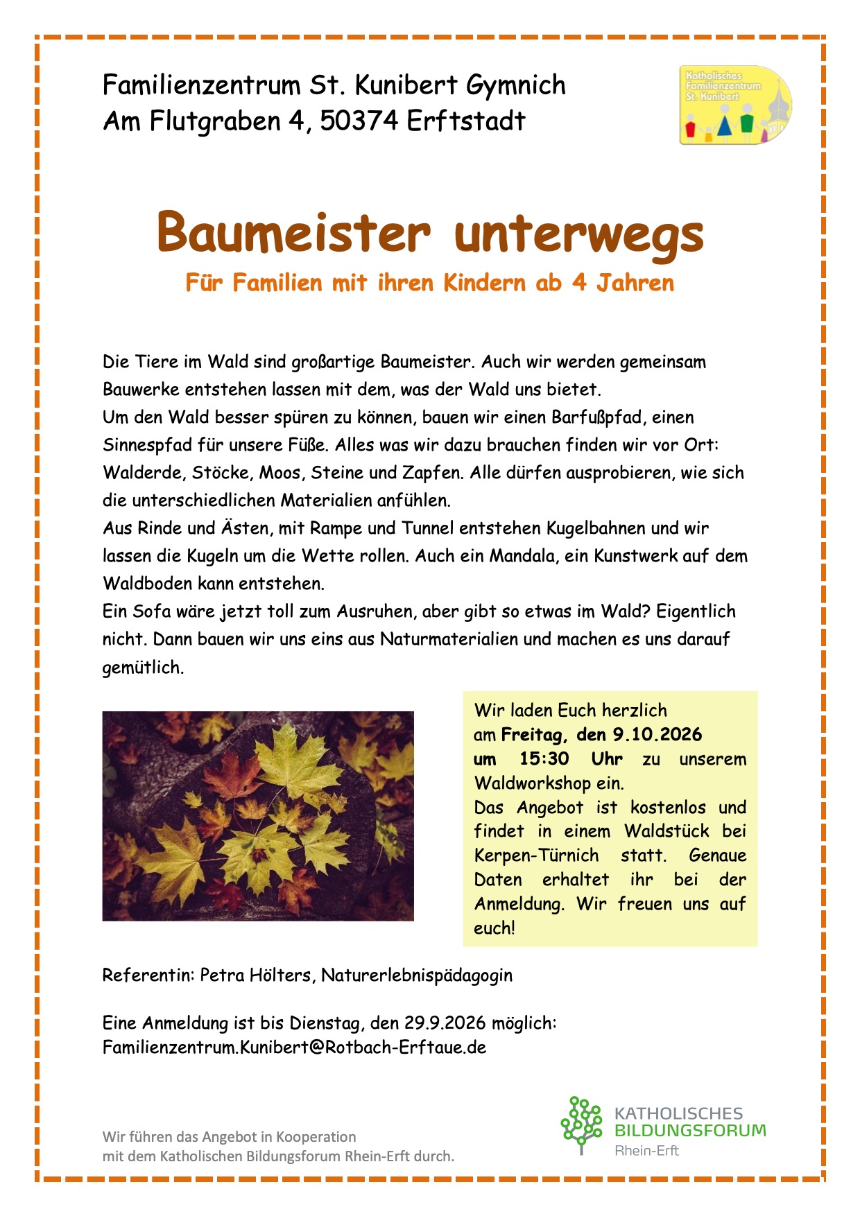 Plakat Baumeister im Wald Plakat Baumeister im Wald